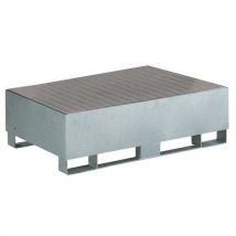 Sameto technifil - Pallet Di Contenimento A Sci Galvanizzato 220 L 2 Fusti