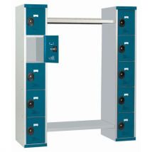 Acial - Arm Appendino 10 Scomparti Grigio Chiaro Ante Blu