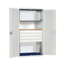 Bott - Armadio L1050xp650xh200 Grigio 2 Ripiani E 4 Cassetti