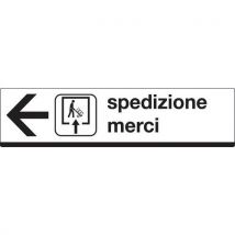 Cart. Alluminio 100x25cm Spedizione Merci (freccia Sinistra) - Manutan