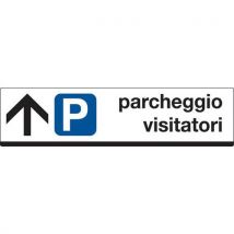Cart. Allumi 100x25cm Parcheggio Visitatori (freccia Avanti - Manutan
