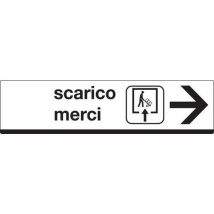 Cart. Alluminio 100x25cm Scarico Merci (freccia Destra) - Manutan