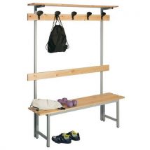 Panca+attacc 100cm Legno Gr.ch 100x40x185 Grigio Chiaro - Manutan