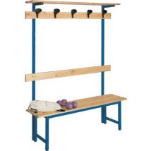 Panca+attacc 150cm Legno Azzur 150x40x185 Azzurro - Manutan