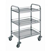 Fimm - Carrello Inox Portata 60 Kg - 3 Ripiani 600x430