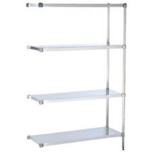 Scaffalatura Industriale Heavyduty Plus - Elemento Successivo Inox AISI 304 - 1800x1000x400 mm - Montaggio Facile