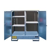 Armadio Stoccaggio Multiuso - 2 Ripiani + 1 - 1395x905x1600mm - Resistente Soluzioni Acquose e Idrocarburi