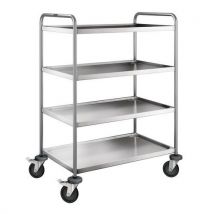 Blanco - Carrello Inox Con 4 Ripiani Peso: 30 Kg Alt. Tot.: 129 Mm
