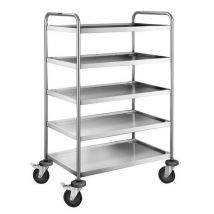 Blanco - Carrello Inox Con 5 Ripiani Peso: 25 Kg Alt. Tot.: 129 Mm