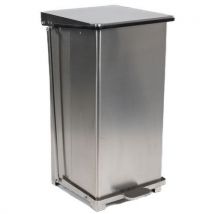Pattumiera Industriale A Pedale In Inox - 90 L - Manutan