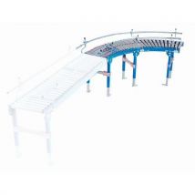 Somefi - Curva Del Trasportatore A Rulli In Pvc Trs - Largh. 300mm - Passo 125 Mm