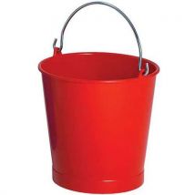 Gilac - Secchio Tondo 10 L Manico Inox - Rosso