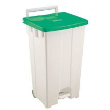 Gilac - Pattumiera A Pedale 100 L - Coperchio Verde