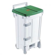 Gilac - Pattumiera Polaris Con Sportello 90 L - Coperchio Verde