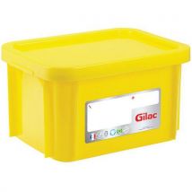Gilac - Contenitore Haccp 15 L Rettangolare Con Coperchio - Giallo