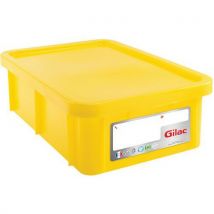 Gilac - Contenitore Haccp 25 L Rettangolare Con Coperchio - Giallo