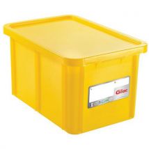 Gilac - Contenitore Haccp 55 L Rettangolare Con Coperchio - Giallo