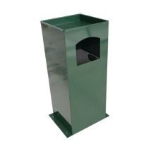 Posacenere Cestino Verde Acciaio per Riparo Fumatori Clear - 3 Anni Garanzia