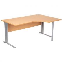 Scrivania Compatta Piede L H 72 Cm D Hetre/alu - Manutan