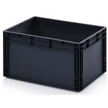 Lotto di 5 - Contenitore Con Pareti E Fondo Pieni - Nero Antistatico - Auer Packaging