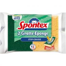 Spontex - Spugna Antigrasso Gialla - Spazzola per la Pulizia della Casa