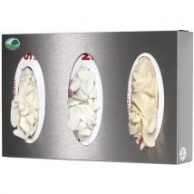 Var - Supporto A Parete Triplo Per Portaoggetti - Inox