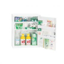 Armadietto Pronto Soccorso Metallo Bianco - 1 Anta - 483x402x20mm - Acciaio Resistente