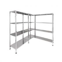 Scaffalatura Inox 304 100x50x180 Elemento Di Partenza - Manutan