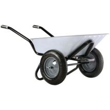 Haemmerlin - Carriola Galvanizzata 100L 2 Ruote Pneumatiche - Acciaio Resistente - Ideale per Aree Verdi