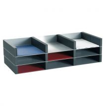 Paperflow - Casellario a Scomparti Modulabile Grigio - 9 Scomparti A4 Orizzontale - Eco-sensibile