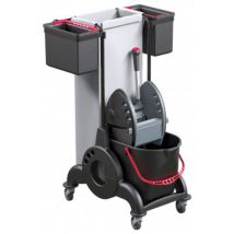 Giotto R Top Bin - Carrello per pulizie con 2 secchielli - 25L Nero - Eco-sensibile