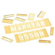 MSSC - Set Di 92 Caratteri Montabili In Ottone - Altezza 50 Mm