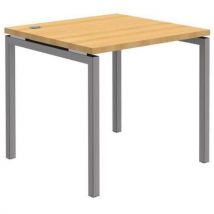 Quadrifoglio - Scrivania Open Faggio/allumini Base:4 Piedi L Tot:80 Cm