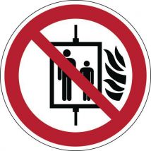 Brady - Cartello: Non Utilizzare Ascensore In Caso Di Incendio 100mm