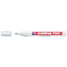 Edding - Pennarello Indelebile E750 Bia Bianco Punta 2- 4 Mm