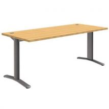 Quadrifoglio - Tavolo Dritto Pure 180 X 80 Piano Faggio Base Alluminio