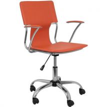 Forol - Sedia Bogarra In Similpelle E Braccioli Fissi Arancione