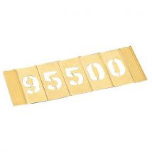 Lotto di 2 - Set Di 15 Cifre Montabili In Ottone - Altezza 25 Mm - MSSC