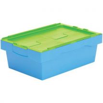 UTZ - Contenitore Croco 38l Blu Coperchio Verde H 600x400x235
