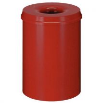 Vepabins - Pattumiera In Metallo Ignifugo - 110 L Rossa