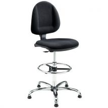 Linea Fabbrica - Sedia In Tessuto Alta Nero Altezza Sedile 58 A 83 Cm