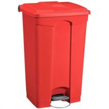 Pattumiera In Plastica A Pedale H 82 Cm Rosso - Manutan
