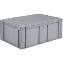 Schoeller Allibert - Contenitore Con Coperchio Grigio 45 L - 600x400 Mm