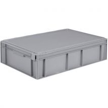 Schoeller Allibert - Contenitore Con Coperchio Grigio 28 L - 600x400 Mm