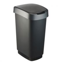 Rotho - Cestino 50 Litri - Nero/grigio