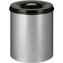 V-Part - Pattumiera Per Carta Antincendio 80 L Grigio Alluminio