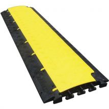 Cable Equipements - Canalina Passacavi A 6 Canali - Boa 17-6 Nero/giallo