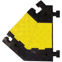 Cable Equipements - Canalina Passacavi COBRA 50-3 - Angolo 45° Sinistra - Nero/Giallo - Max 3 Cavi 50mm - Carico 5400kg