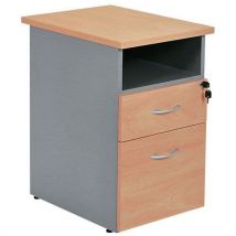 Simmob - Cassettiere Altezza Scrivania Faggio/alluminio