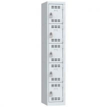 Vinco - Armadietto 1 Colonna 300mm 5 Scomparti Portalucchetto Grigio